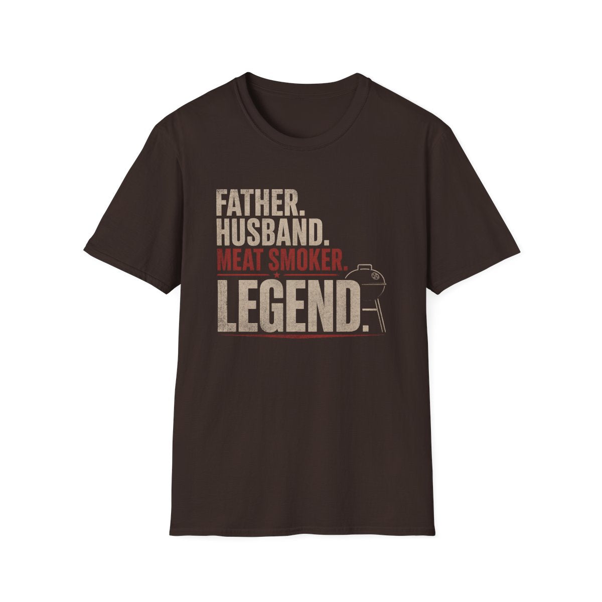 Father Husband Meat Smoker Legend T-Shirt - funny t-shirt by Cheeky Business