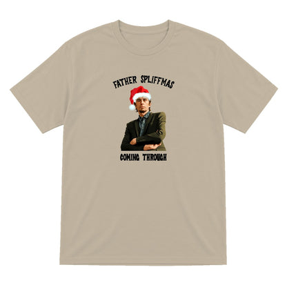 Father Spliffmas Coming Through Christmas T-Shirt & Sweatshirt T-Shirt in Sand