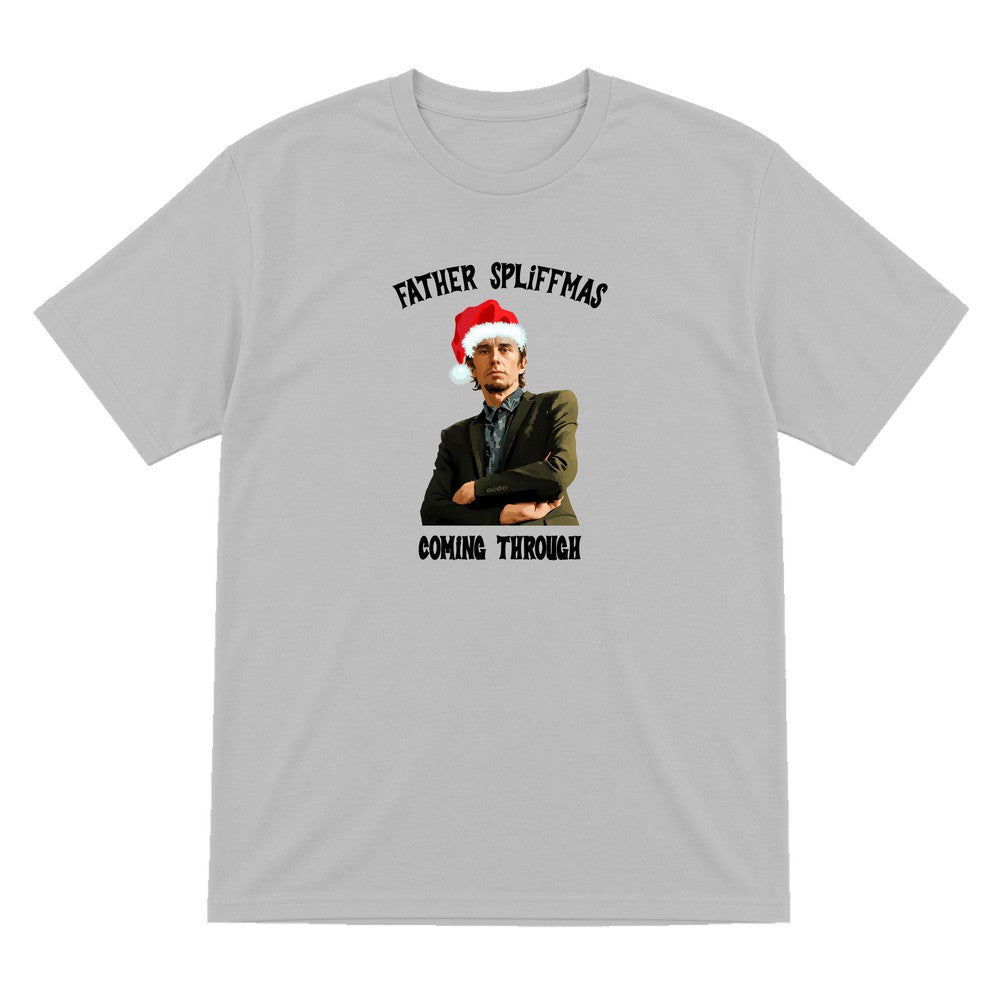 Father Spliffmas Coming Through Christmas T-Shirt & Sweatshirt T-Shirt in Sport Grey