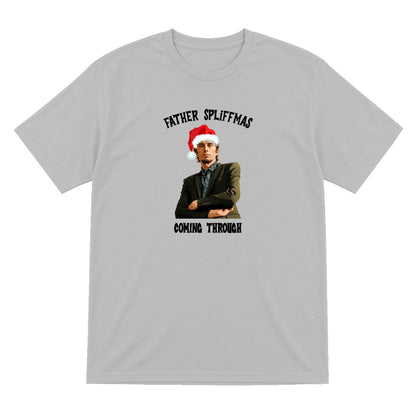 Father Spliffmas Coming Through Christmas T-Shirt & Sweatshirt T-Shirt in Sport Grey