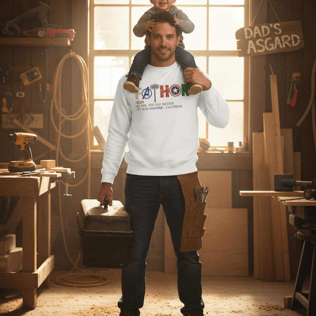fathor like dad just way mightier sweatshirt gift idea for dad