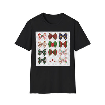Festive Bow Pattern T-Shirt - funny t-shirt by Cheeky Business