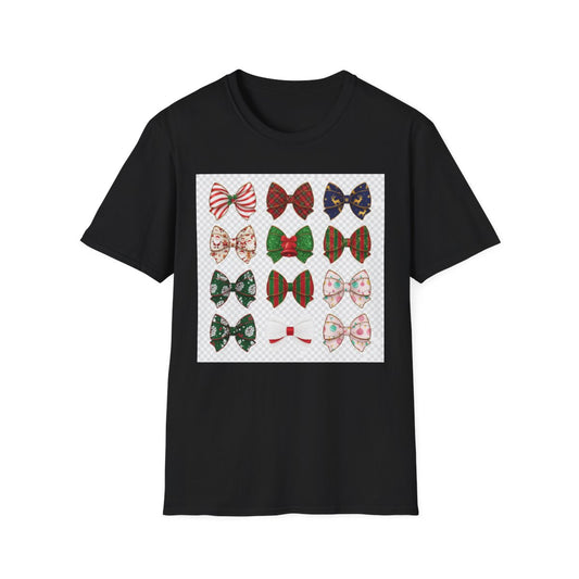Festive Bow Pattern T-Shirt - funny t-shirt by Cheeky Business