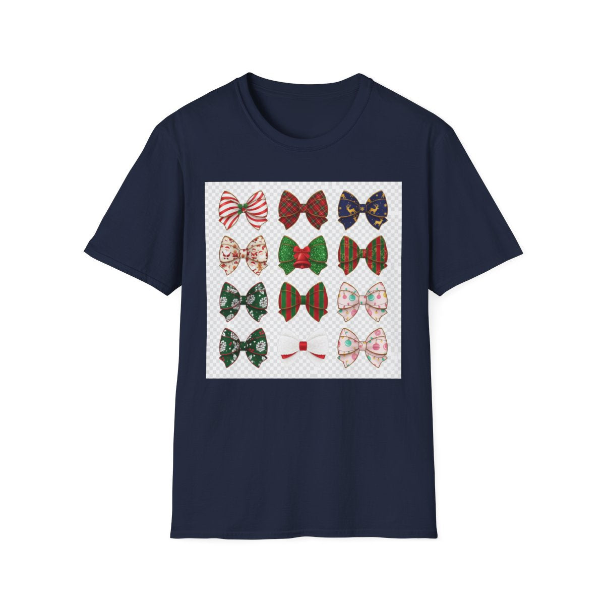 Festive Bow Pattern T-Shirt - funny t-shirt by Cheeky Business