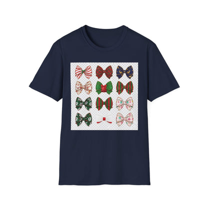 Festive Bow Pattern T-Shirt - funny t-shirt by Cheeky Business