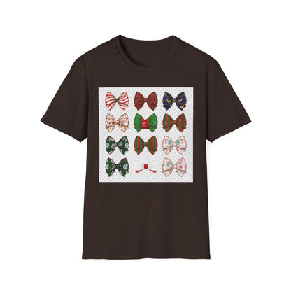 Festive Bow Pattern T-Shirt - funny t-shirt by Cheeky Business