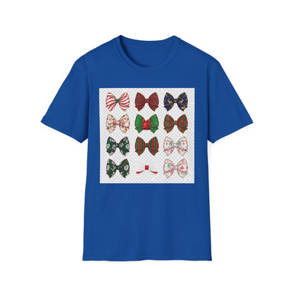 Festive Bow Pattern T-Shirt - funny t-shirt by Cheeky Business