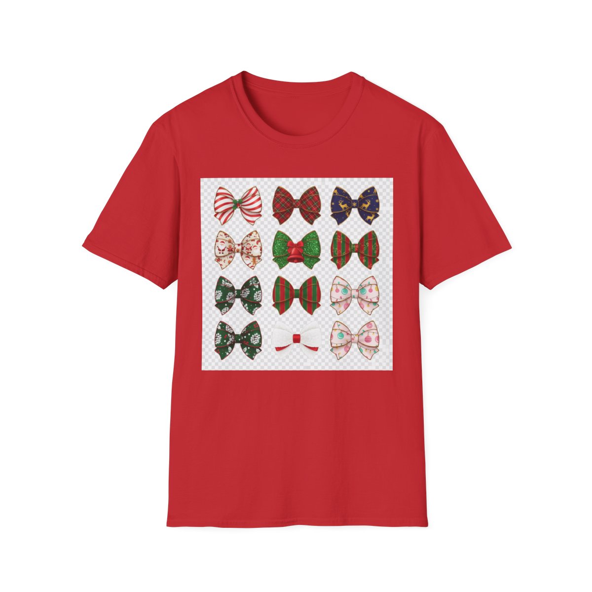 Festive Bow Pattern T-Shirt - funny t-shirt by Cheeky Business