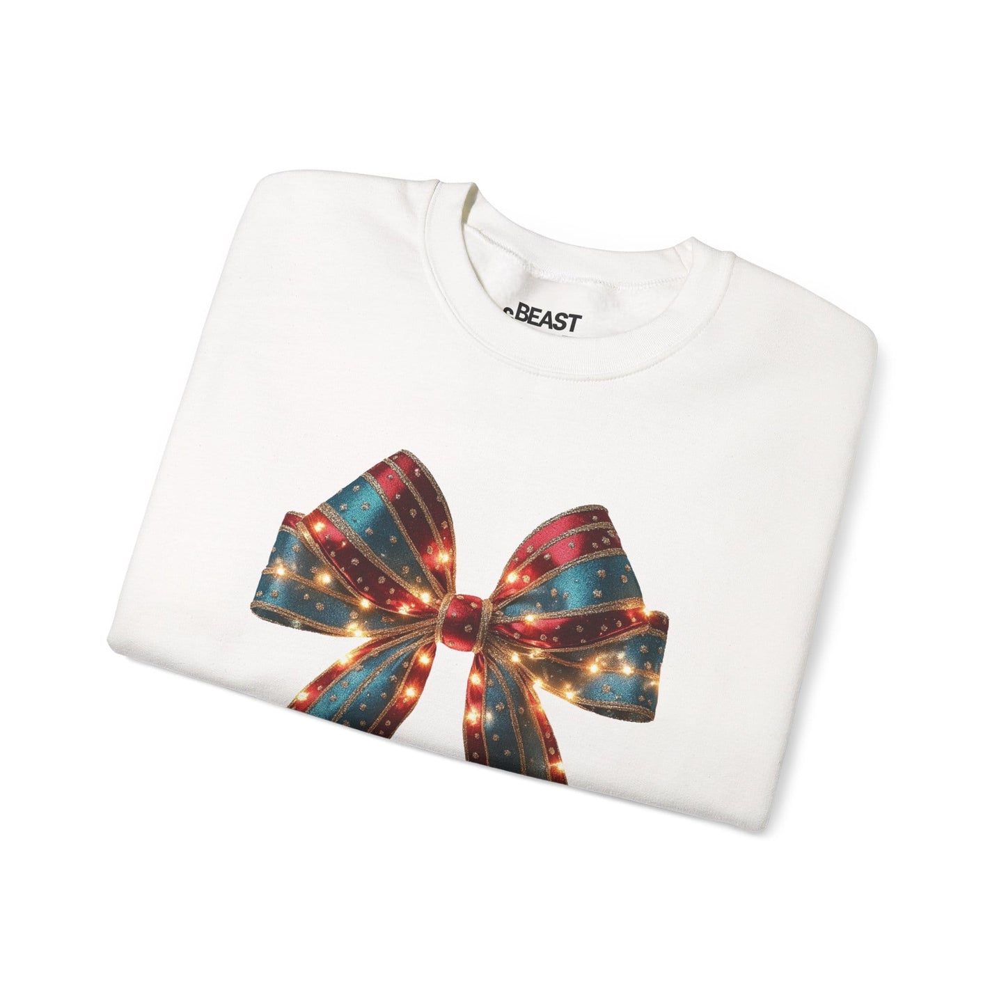Festive Lighted Christmas Bow Sweatshirt sweatshirt product image 4 from Beast and Beauty