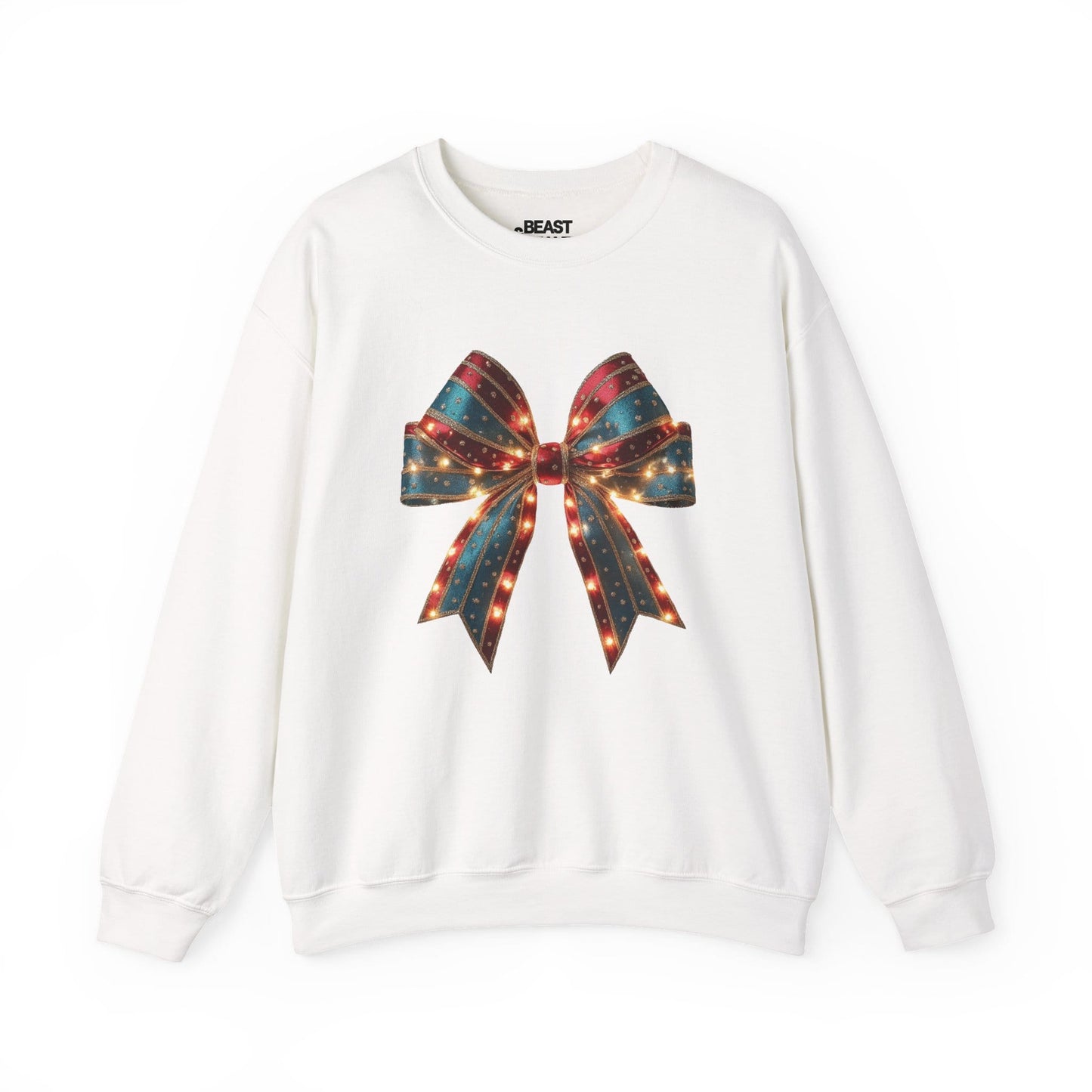Festive Lighted Christmas Bow Sweatshirt sweatshirt product image 1 from Beast and Beauty