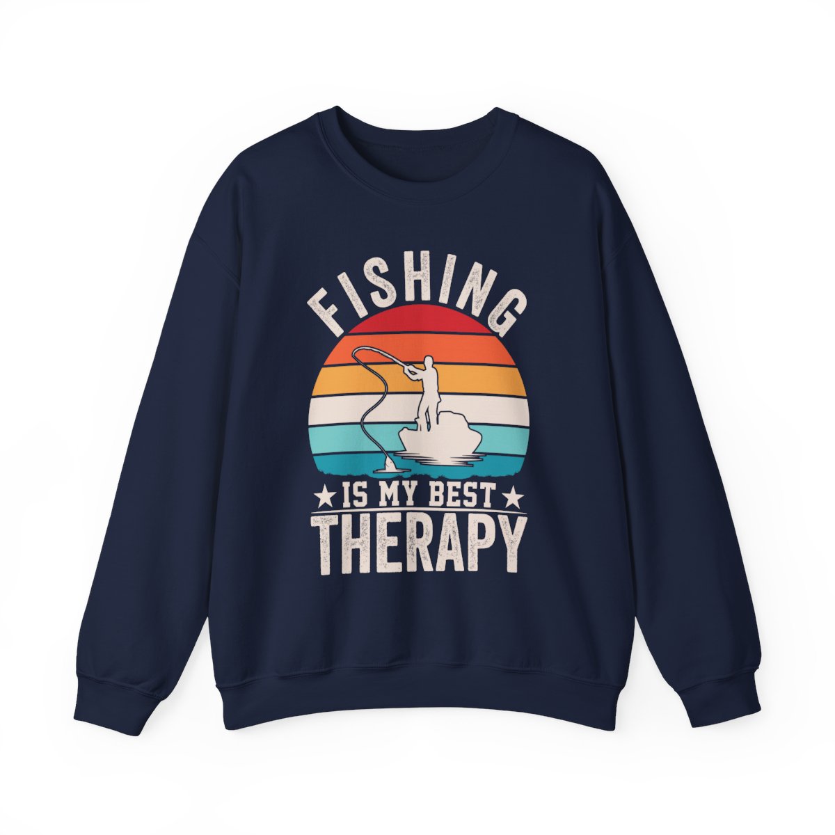 Fishing Is My Best Therapy Sweatshirt - funny sweatshirt by Cheeky Business