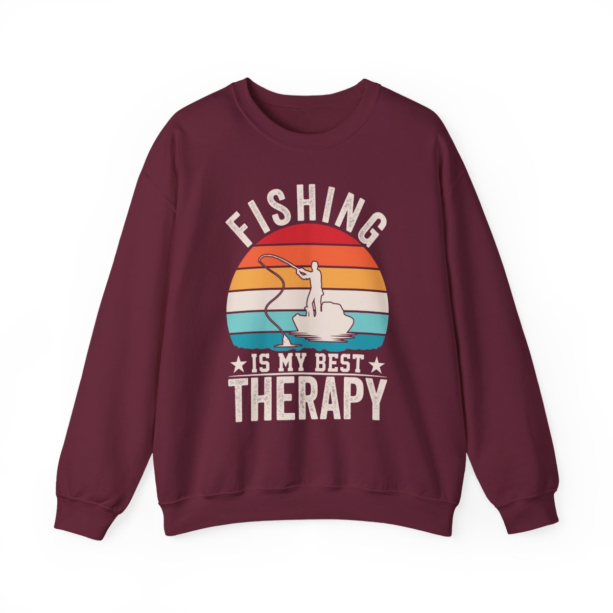 Fishing Is My Best Therapy Sweatshirt - funny sweatshirt by Cheeky Business