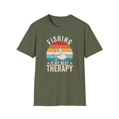 Fishing Is My Best Therapy T-Shirt - funny t-shirt by Cheeky Business