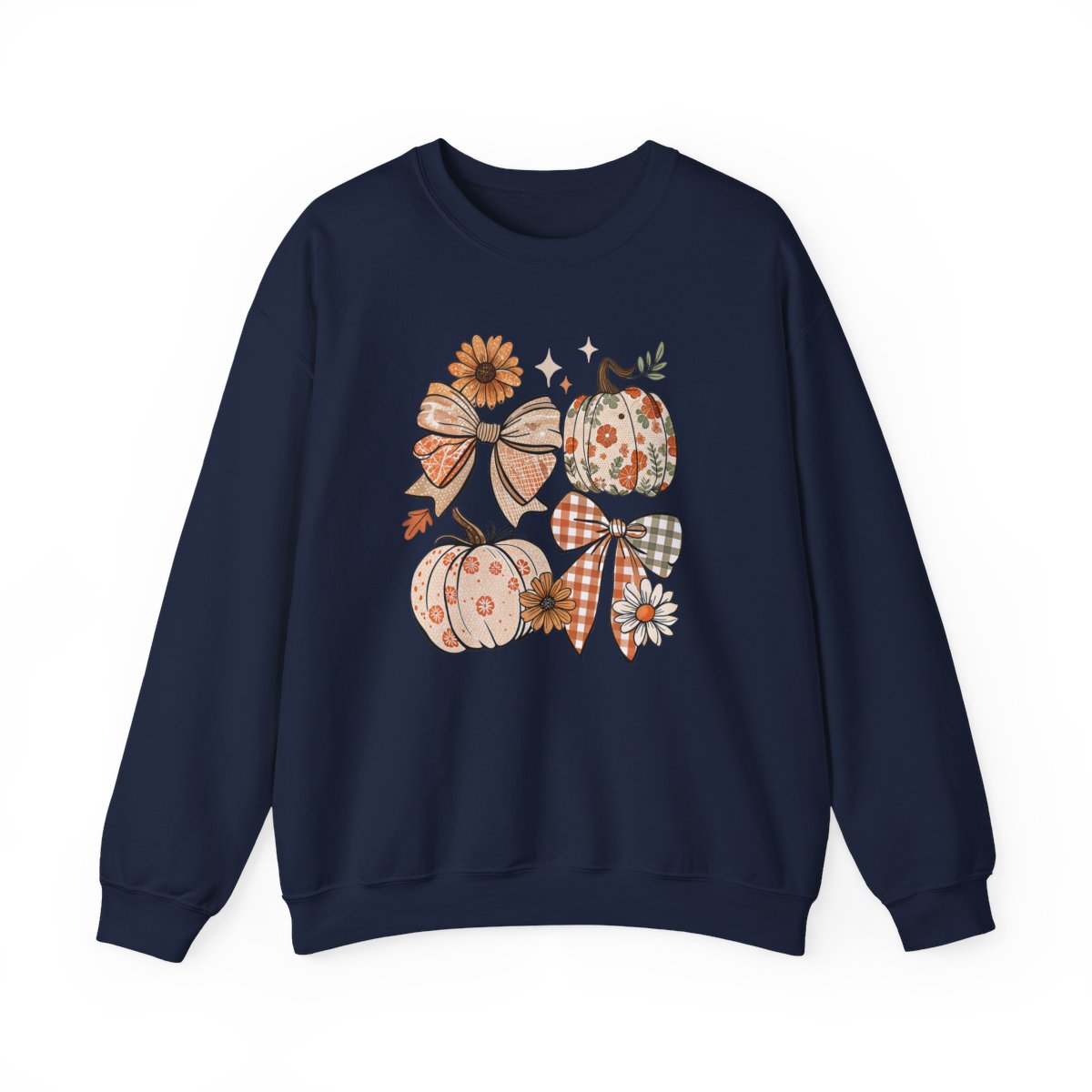 Floral Pumpkin Bow Sweatshirt - funny sweatshirt by Cheeky Business