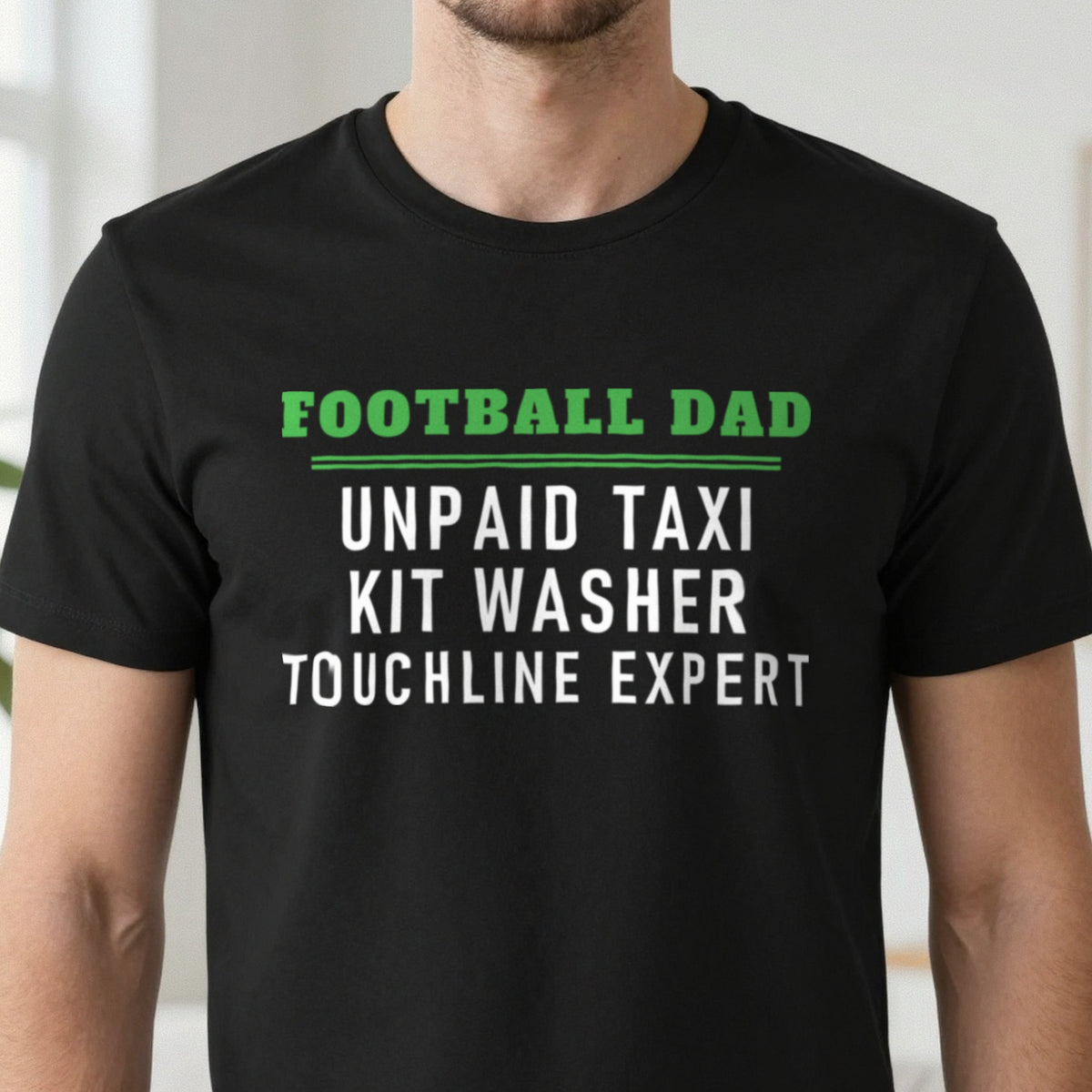 Football Dad Unpaid Taxi Kit Washer Touchline Expert Funny Football Dad T-Shirt & Sweatshirt close-up