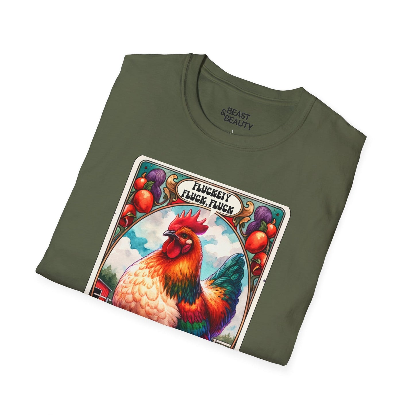 fowl language funny chicken tarot t-shirt t-shirt eighth colour product image