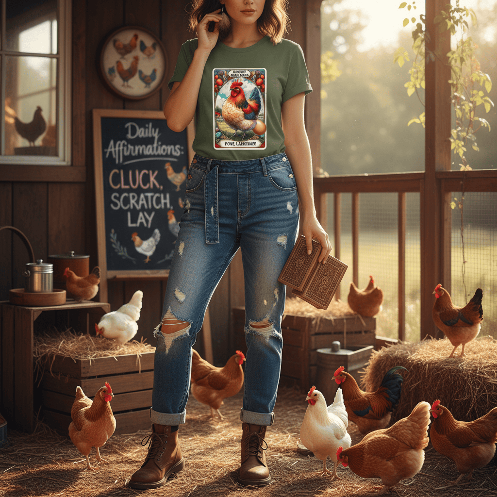 fowl language funny chicken tarot t-shirt t-shirt ninth colour product image