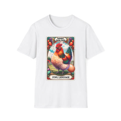Fowl Language Funny Chicken Tarot T-Shirt - funny t-shirt by Cheeky Business