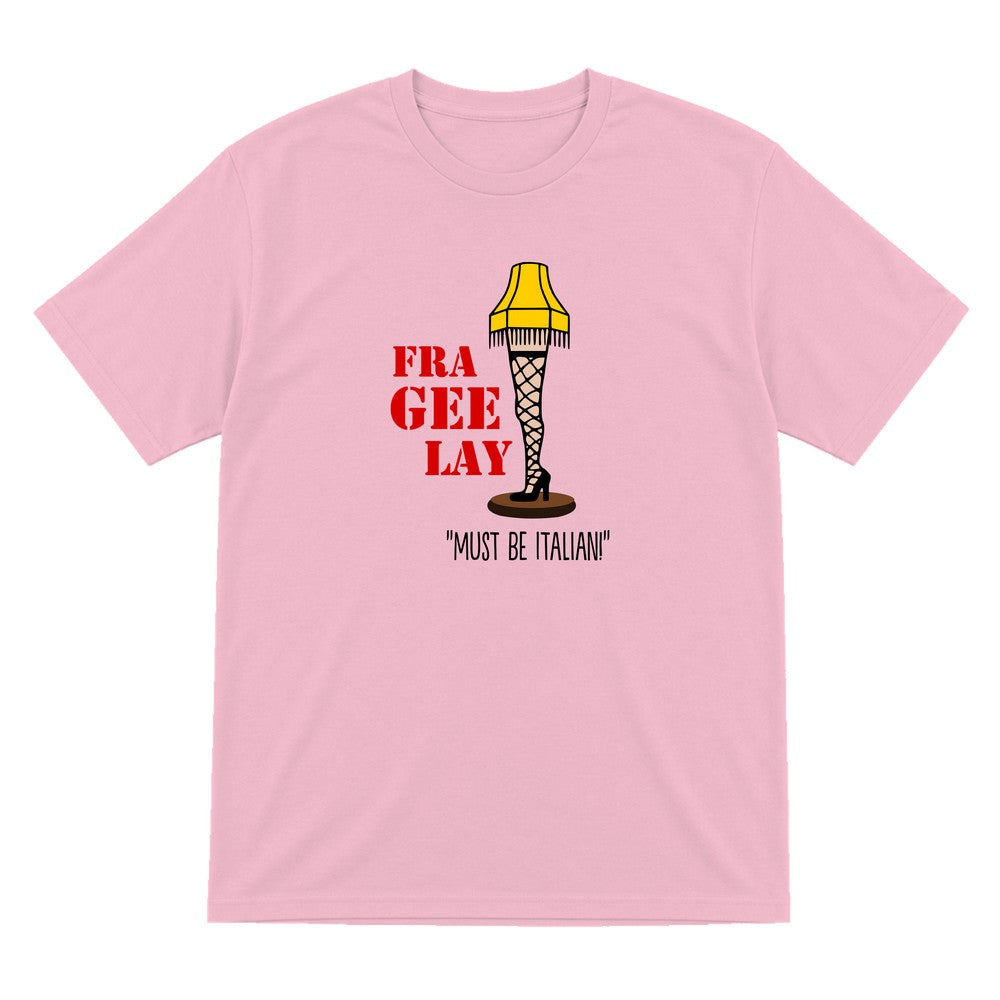 Fra-Gee-Lay Leg Lamp Christmas T-Shirt & Sweatshirt T-Shirt in Light Pink