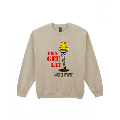 Fra-Gee-Lay Leg Lamp Christmas T-Shirt & Sweatshirt Sweatshirt in Sand