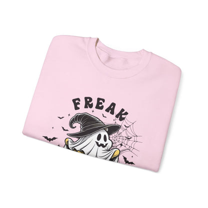 Freak In The Sheet Halloween Sweatshirt - funny sweatshirt by Cheeky Business