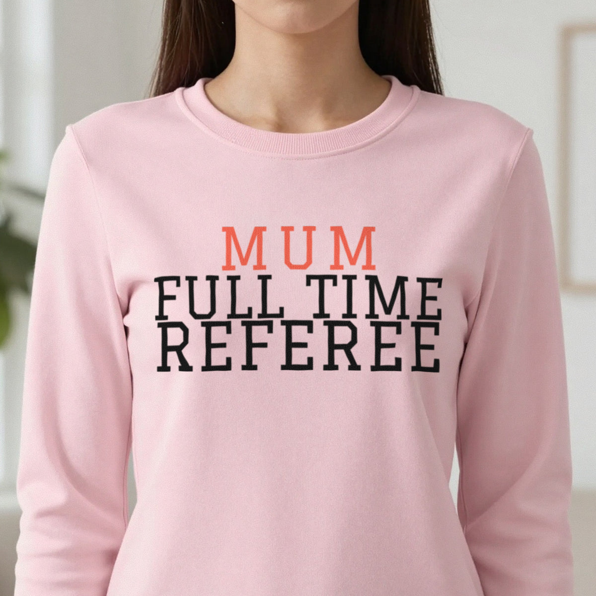 Full Time Referee Mum Sweatshirt & T-Shirt close-up