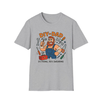 Funny DIY Dad T-Shirt – 5% Fixing 95% Swearing Tee - funny t-shirt by Cheeky Business