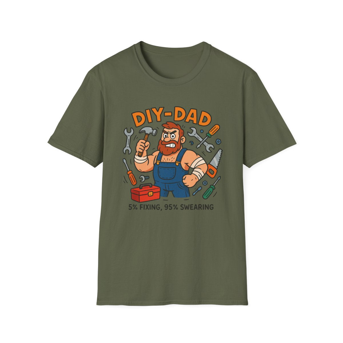 Funny DIY Dad T-Shirt – 5% Fixing 95% Swearing Tee - funny t-shirt by Cheeky Business