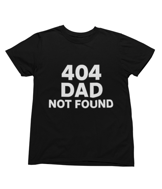 alternate colour matching dad t-shirt and baby grow with 404 dad loading slogan