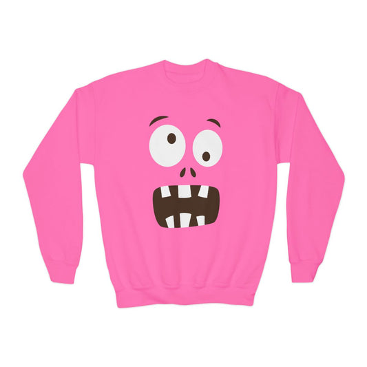 Funny Monster Face Halloween Sweatshirt - funny t-shirt by Cheeky Business