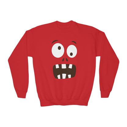 Funny Monster Face Halloween Sweatshirt - funny t-shirt by Cheeky Business