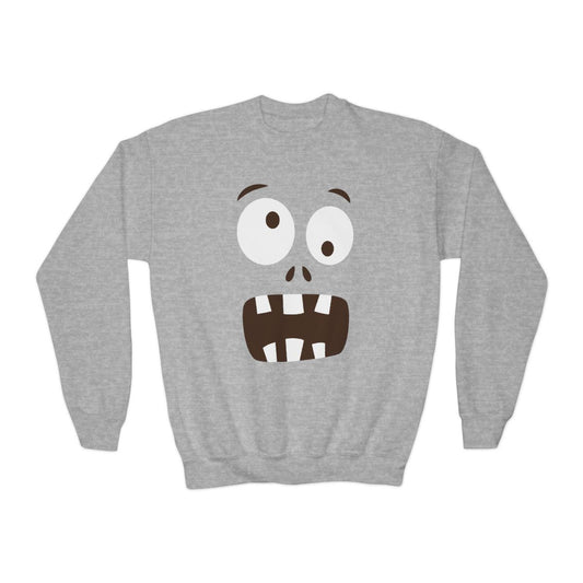 Funny Monster Face Halloween Sweatshirt - funny t-shirt by Cheeky Business