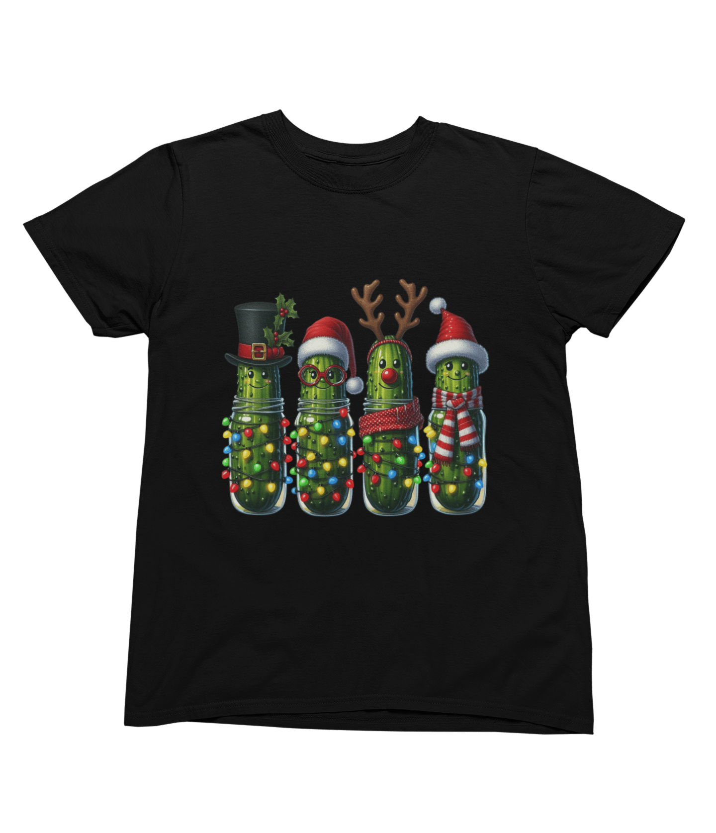 Funny Pickle Christmas Sweatshirt – Quirky Festive Jumper Unisex T-Shirt / 3XL (Adult) / Black gift_idea unique_gift personalised_gift