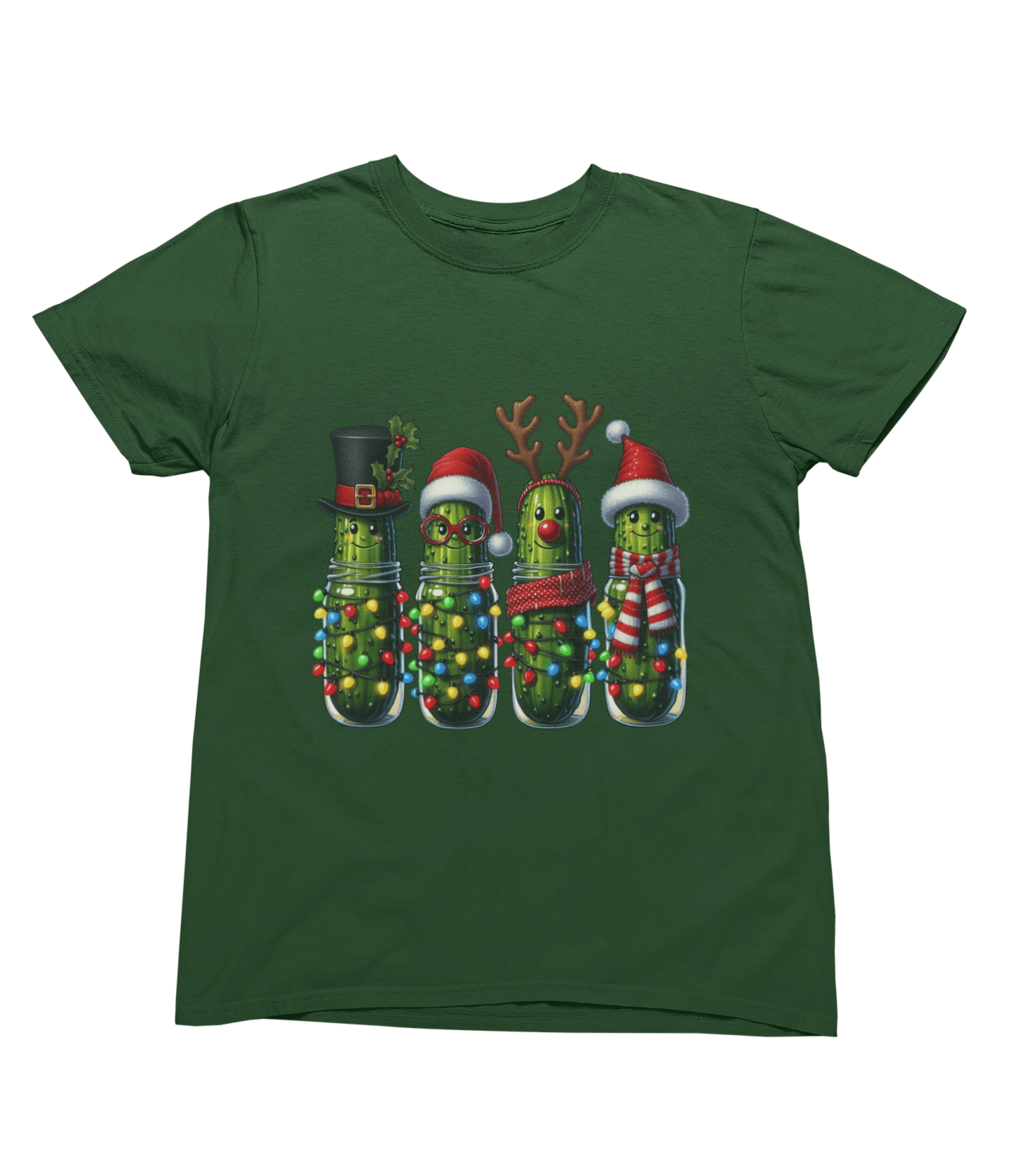 Funny Pickle Christmas Sweatshirt – Quirky Festive Jumper Unisex T-Shirt / 3XL (Adult) / Green gift_idea unique_gift personalised_gift