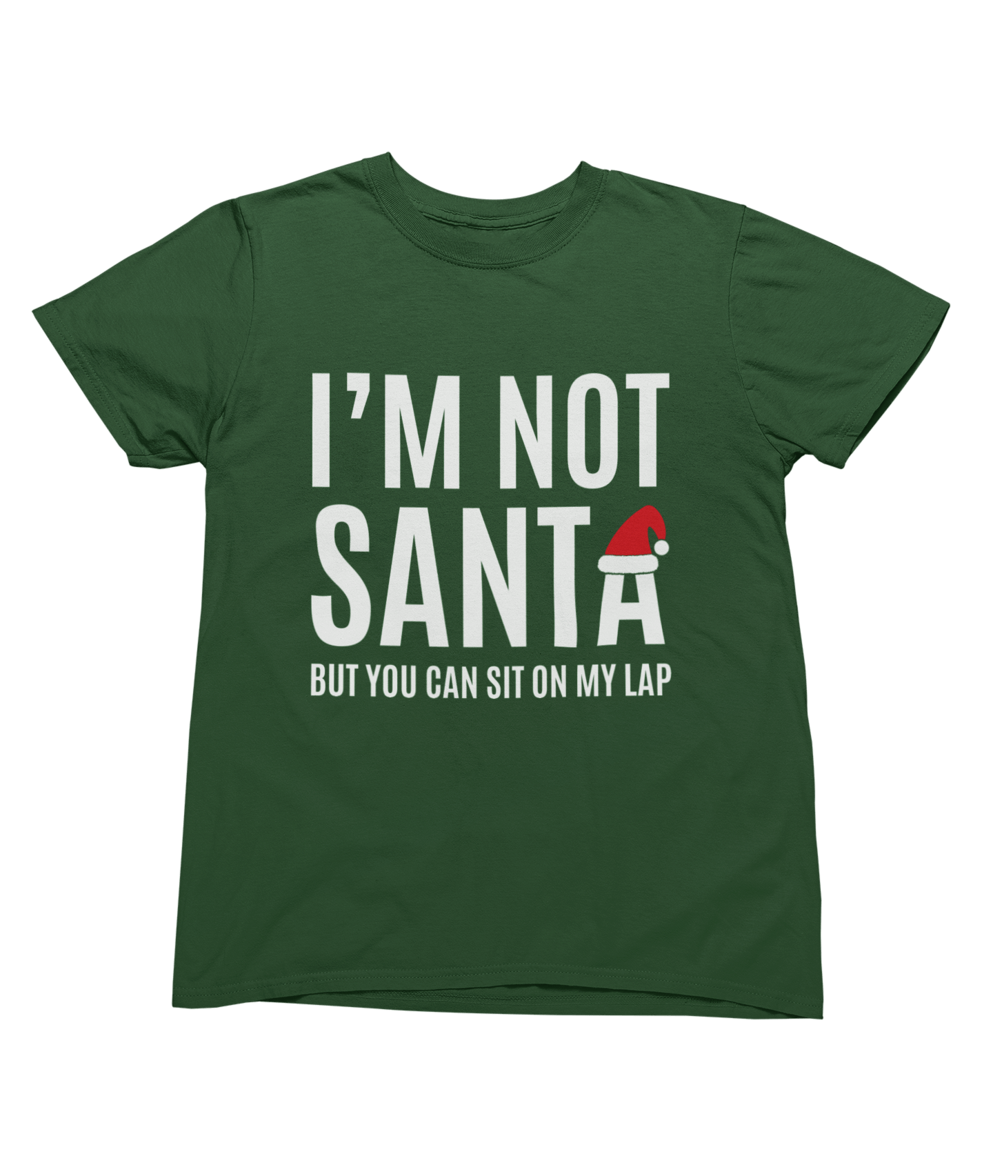 Funny Santa Lap Christmas Jumper – Cheeky Adult Xmas Sweatshirt T-Shirt / small / Green gift_idea unique_gift personalised_gift