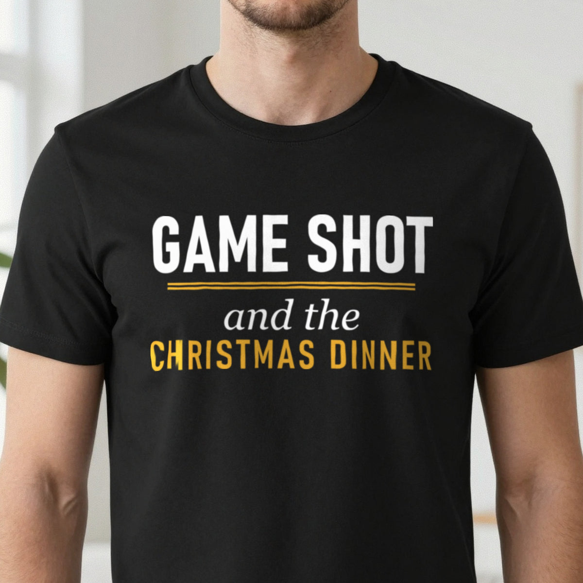 Game Shot And The Christmas Dinner Funny Darts Christmas Jumper & T-Shirt in another colour