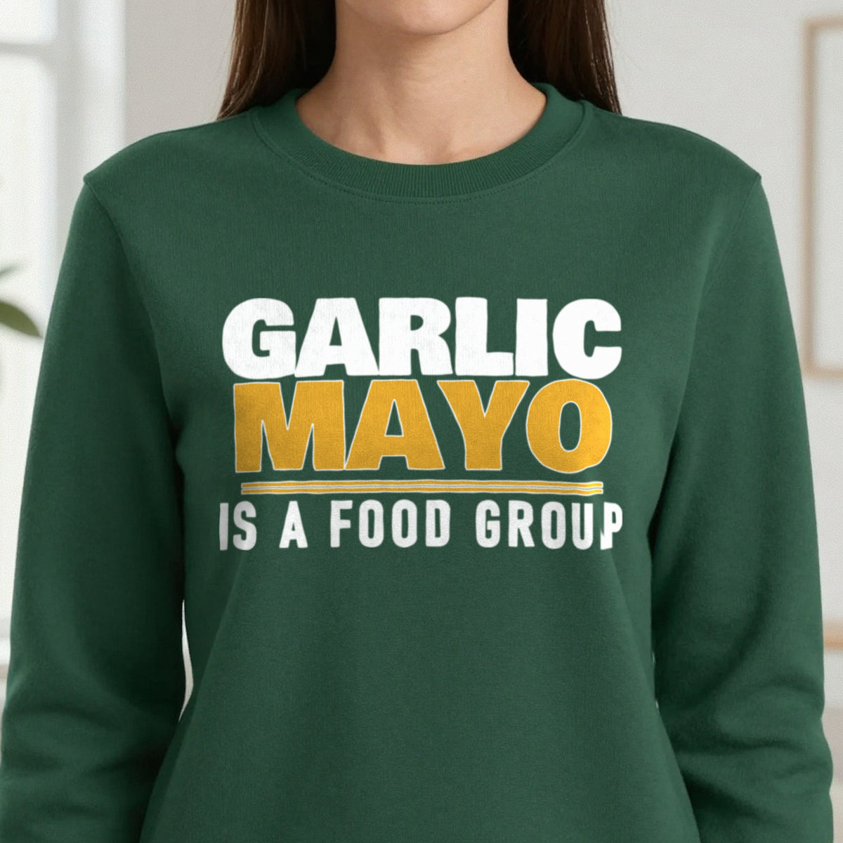 Garlic Mayo Is A Food Group Funny Food T-Shirt & Sweatshirt in another colour