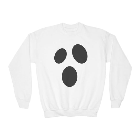 Ghost Face Kids Halloween Sweatshirt - funny t-shirt by Cheeky Business