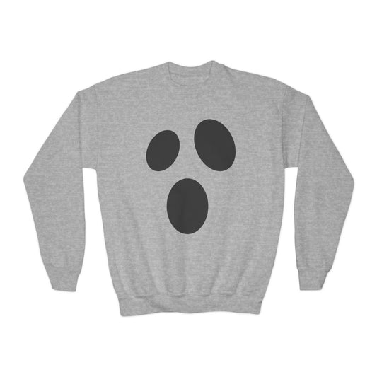 Ghost Face Kids Halloween Sweatshirt - funny t-shirt by Cheeky Business