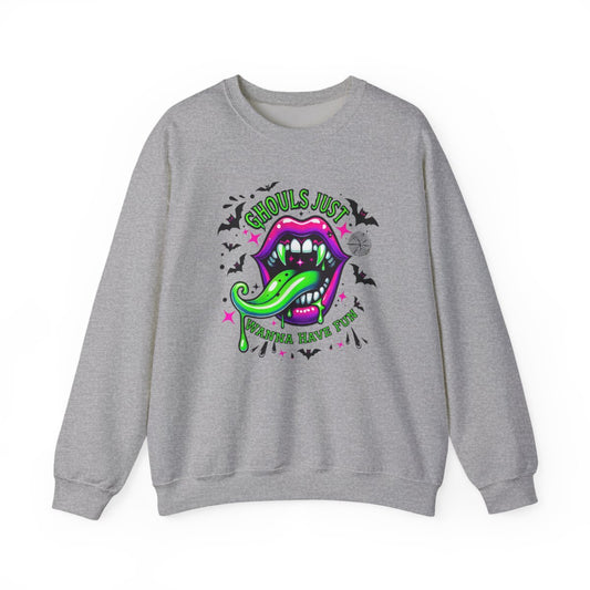 Ghouls Just Wanna Have Fun Halloween Sweatshirt - funny sweatshirt by Cheeky Business