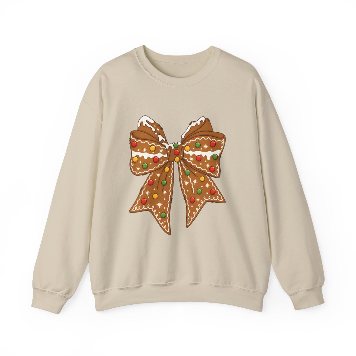 Gingerbread Bow Christmas Sweatshirt - funny sweatshirt by Cheeky Business