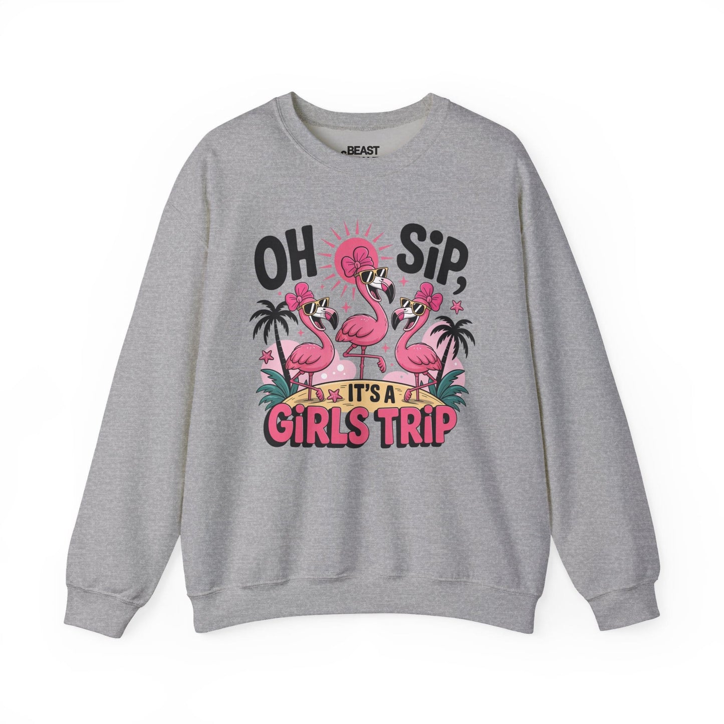 oh sip it s a girls trip sweatshirt sport grey sweatshirt couples gift idea