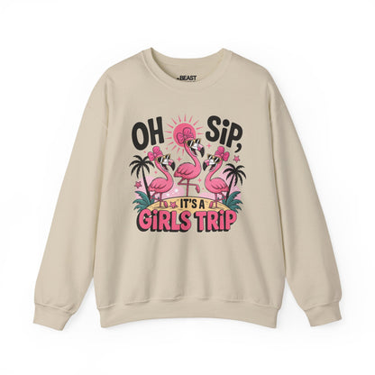 oh sip it s a girls trip sweatshirt sand sweatshirt couples gift idea