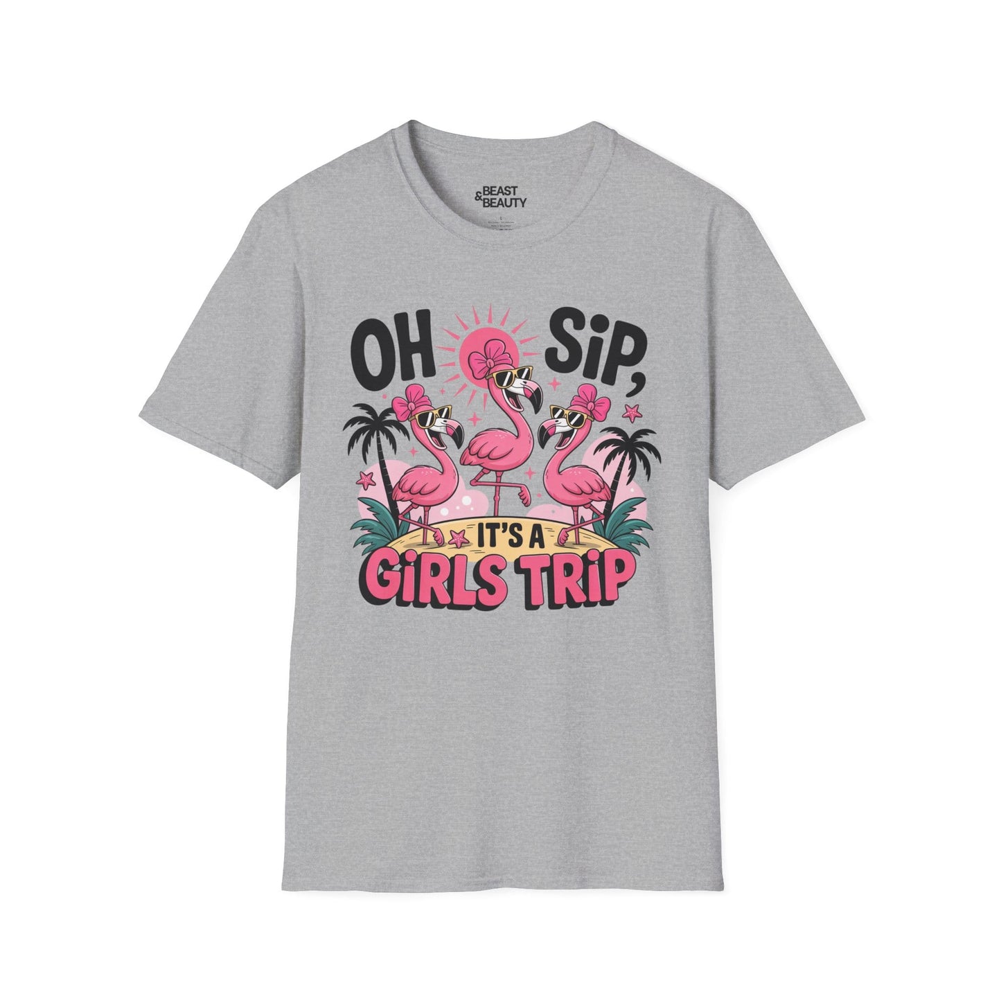 oh sip it s a girls trip t-shirt sport grey t-shirt couples gift idea