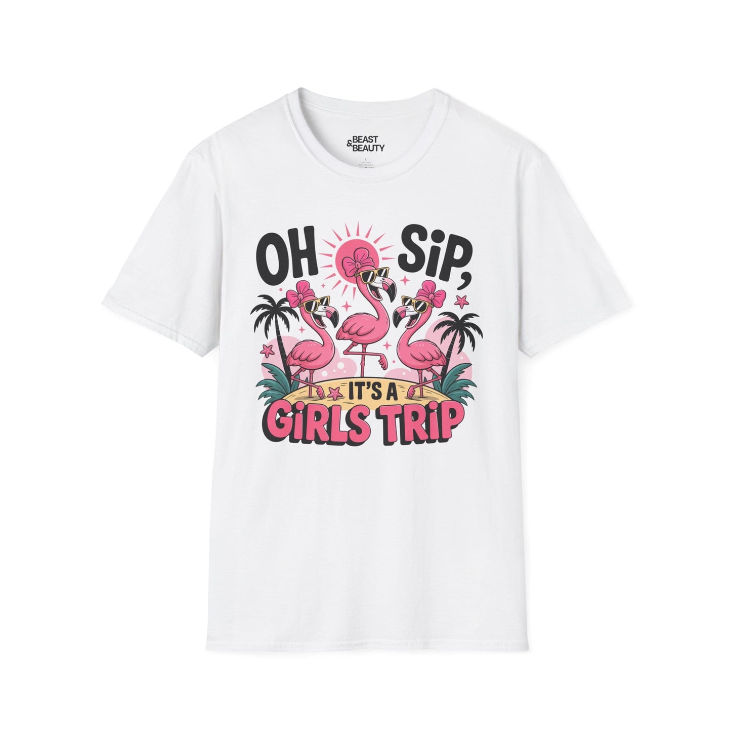 oh sip it s a girls trip t-shirt white t-shirt couples gift idea