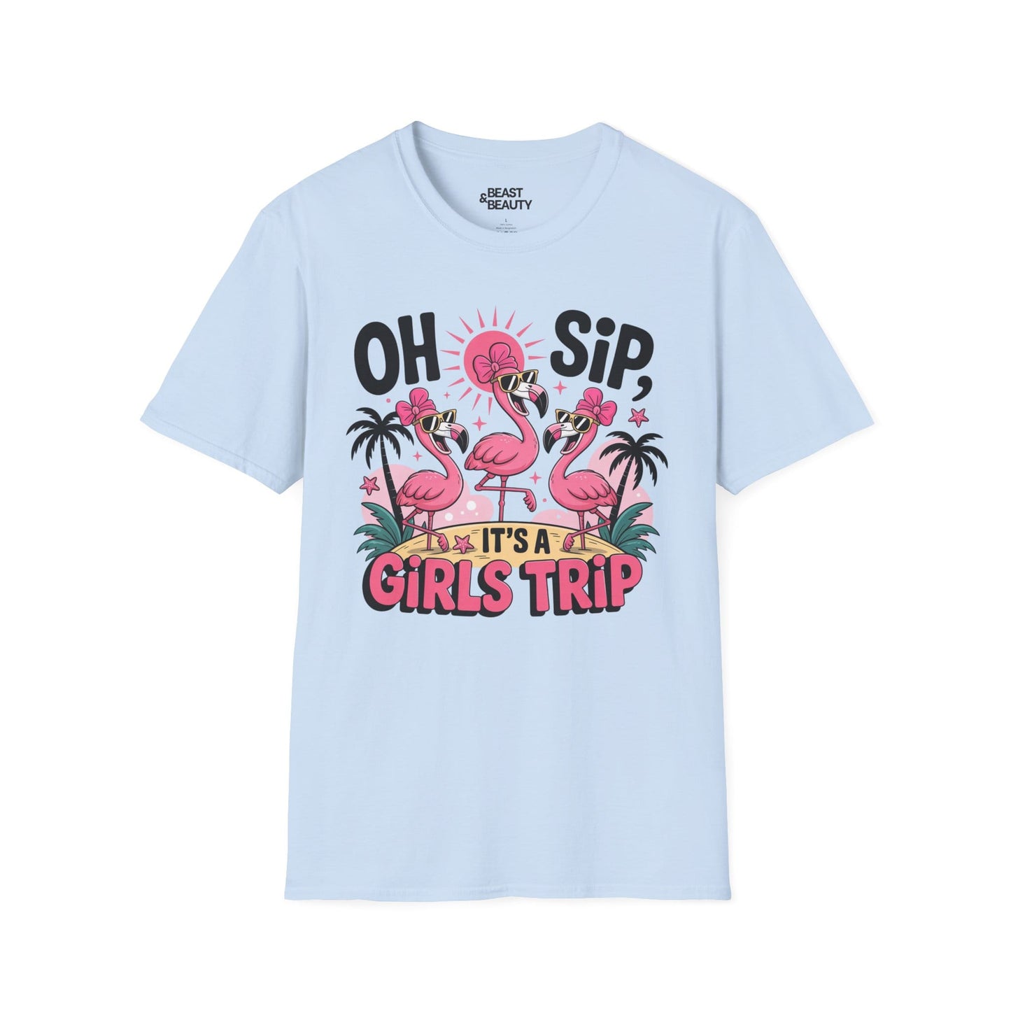oh sip it s a girls trip t-shirt light blue t-shirt couples gift idea