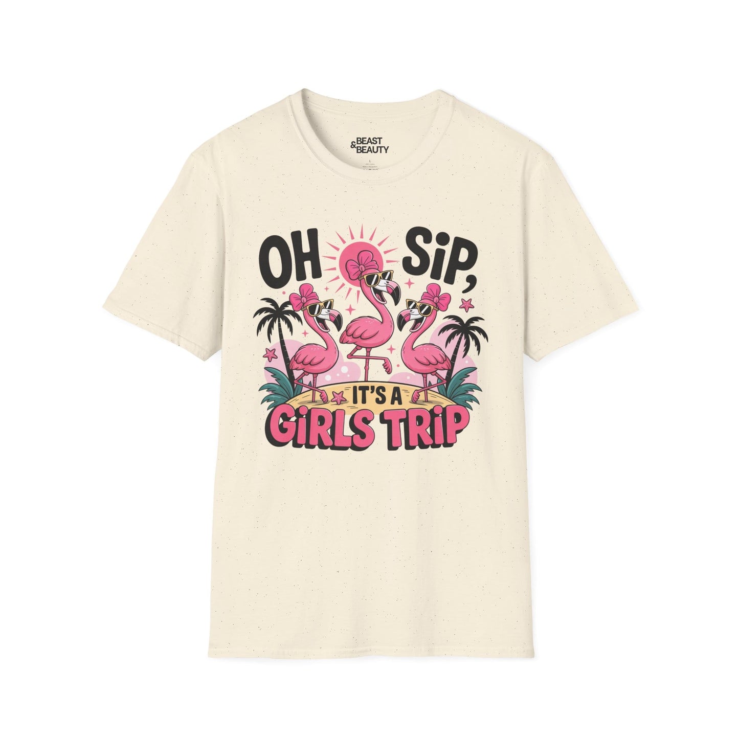 oh sip it s a girls trip t-shirt natural t-shirt couples gift idea
