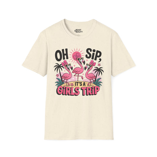oh sip it s a girls trip t-shirt natural t-shirt couples gift idea