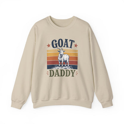 GOAT Daddy Funny Dad Sweatshirt - funny sweatshirt by Cheeky Business