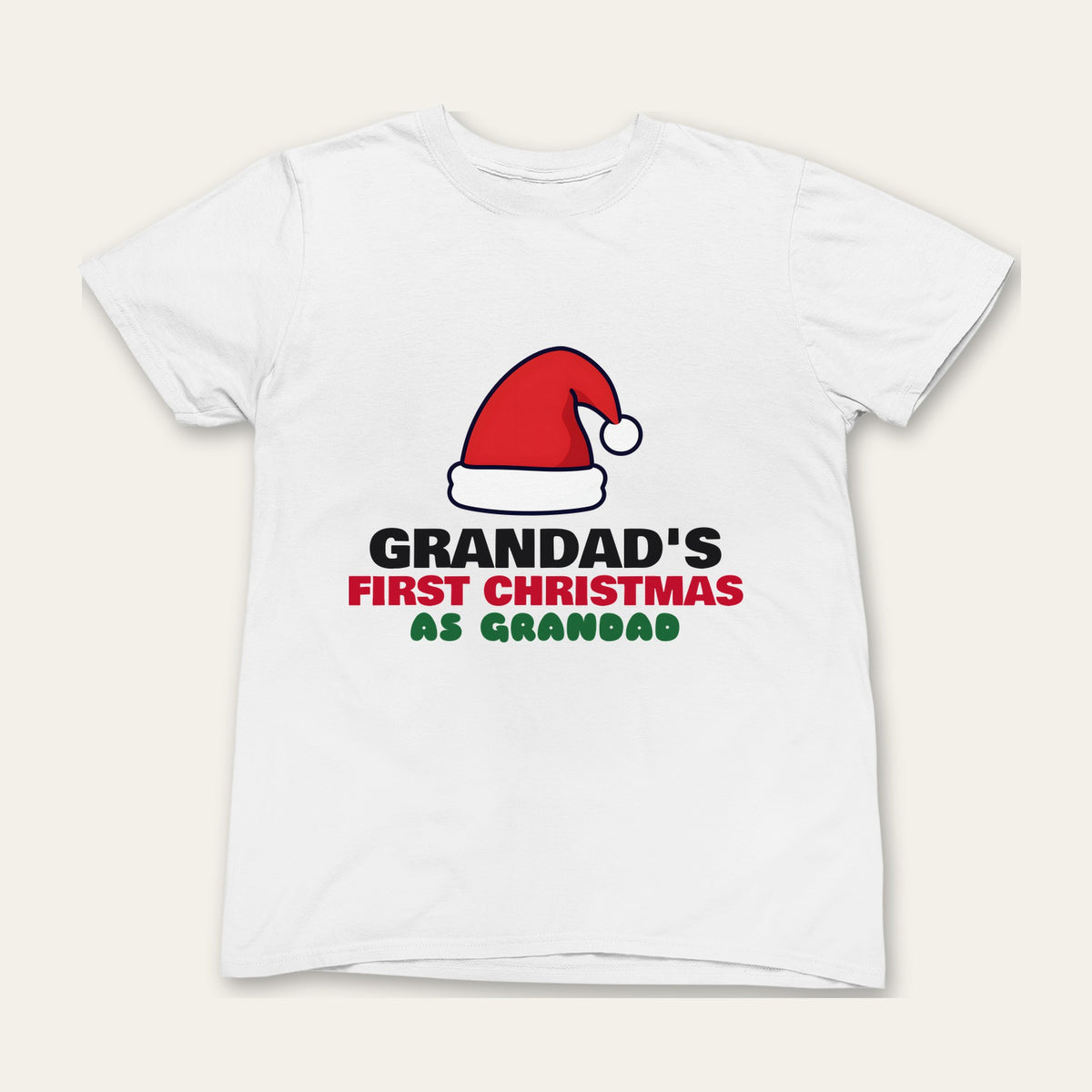 Grandad's First Christmas & My First Christmas matching set grown-up t-shirt